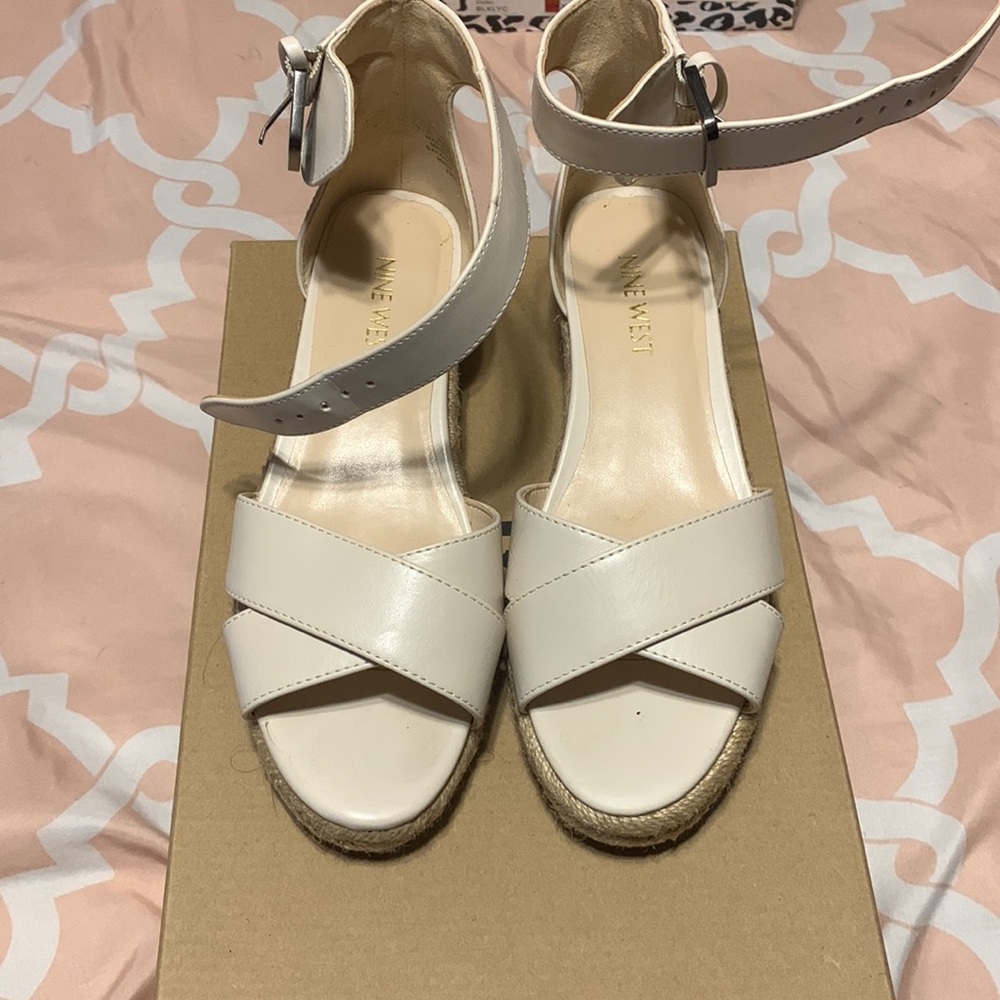 Nine West espadrille cream sandal